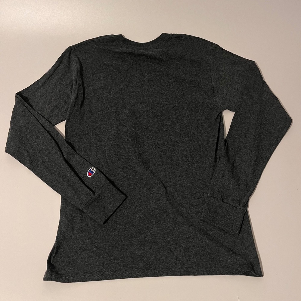 Champion Sacred Heart University SHU Long Sleeve Shirt Charcoal Grey Mens Small - Picture 4 of 5